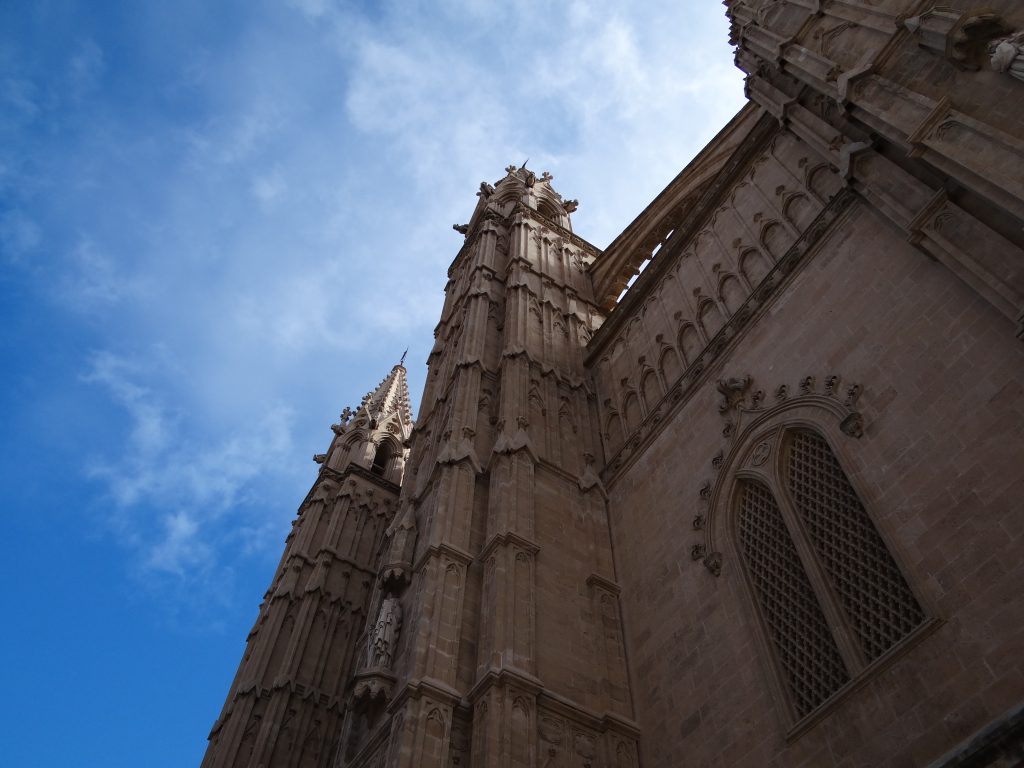 La Seu, Palma Cathedral, seen from the waterfront in Palma de Mallorca