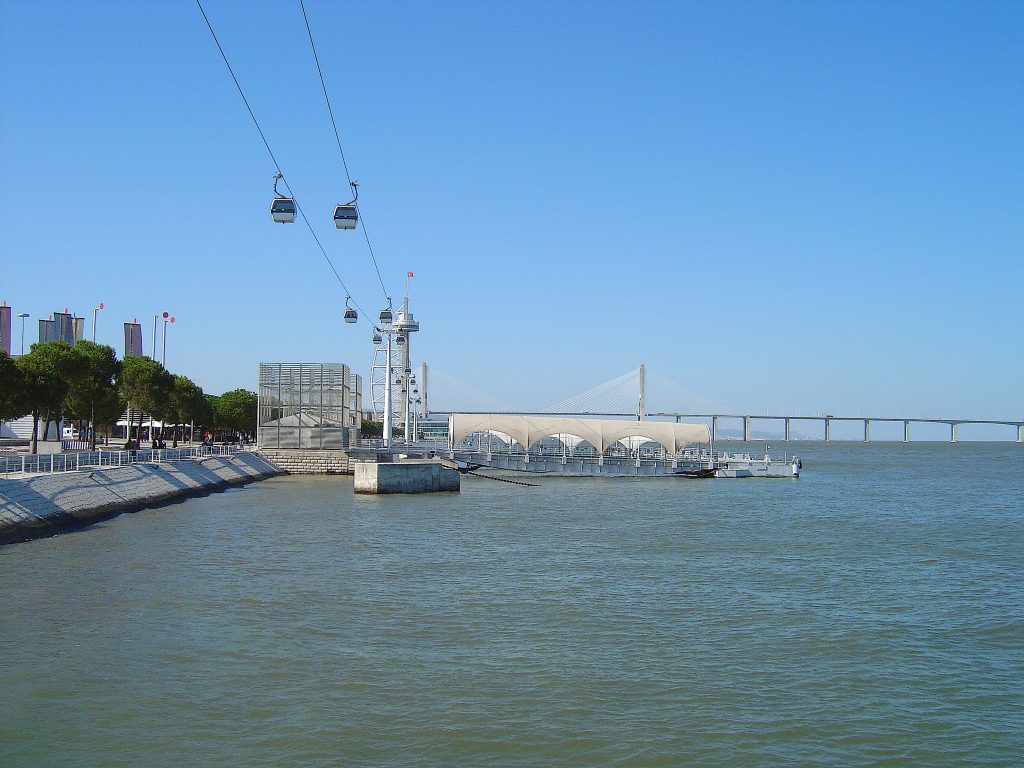 Parque das Nacoes riverside in Lisbon near the Rock in Rio festival site